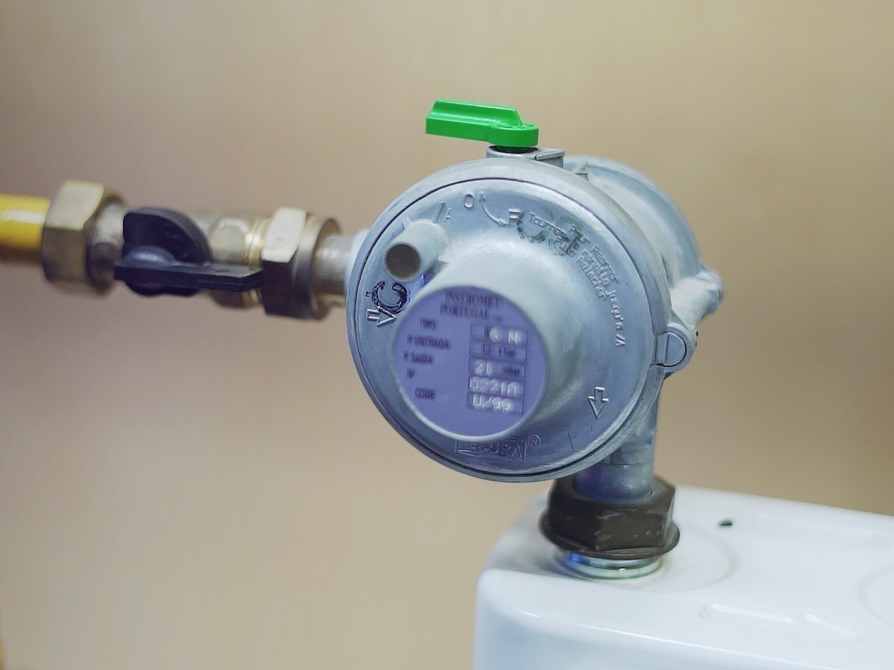 Redutor de gás natural - cursor verde