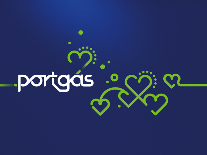 Grafismo marca Portgás