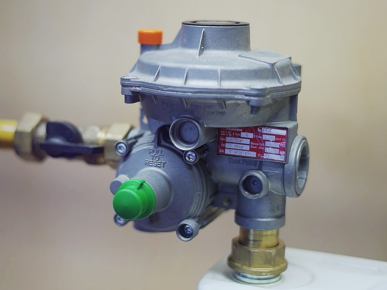 Redutor de gás natural - tampa verde